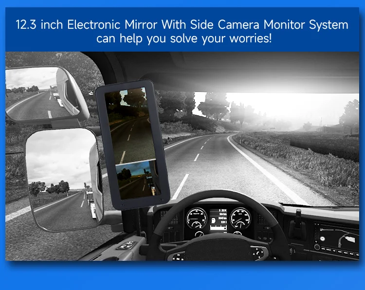 12.3 Inch IPS Truck Bus Electronic Rearview Mirror 12.3 Inch IPS Truck Bus Electronic Rearview Mirror