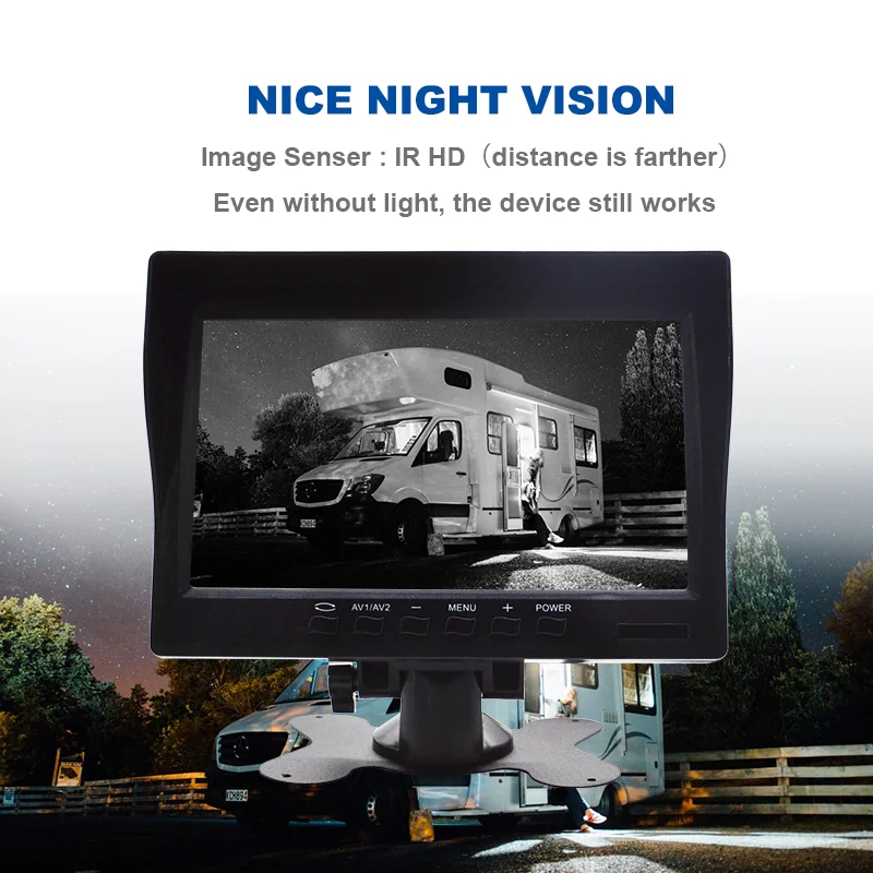 7 Inch Monitor Car Reversing Aid with 1080P AHD Rear View Camera