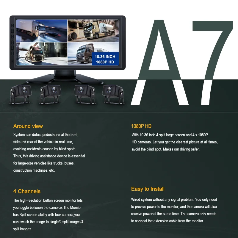 10.36 Inch 4 CH Recorder Vehicle DVR 10.36 Inch 4 CH Recorder Vehicle DVR