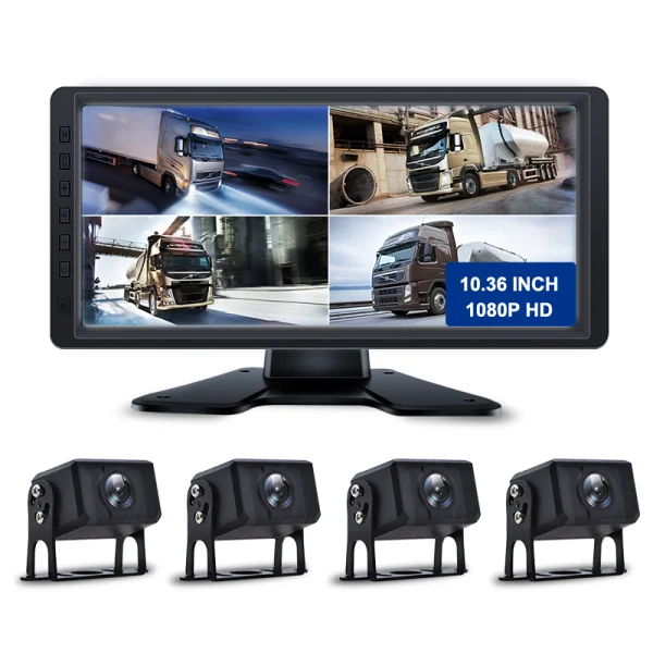 10.36" 4 CH Recorder Vehicle DVR with IP68 Waterproof Nightvision