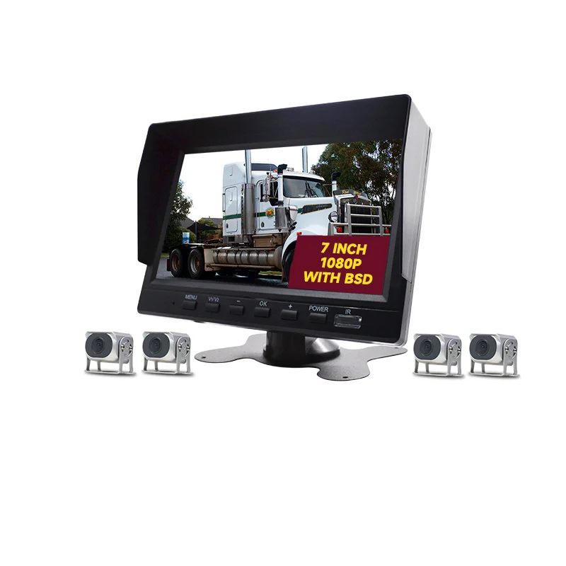 Truck Backup Camera System with 7 Inch Monitor for RV Truck Bus Trailer
