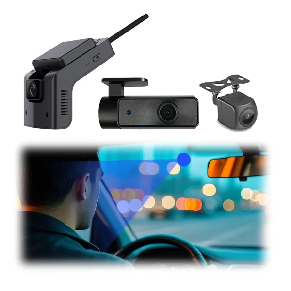 4 Channel 256GB 4G AI Dual Dash Cam for Uber Vehicle Fleet Management