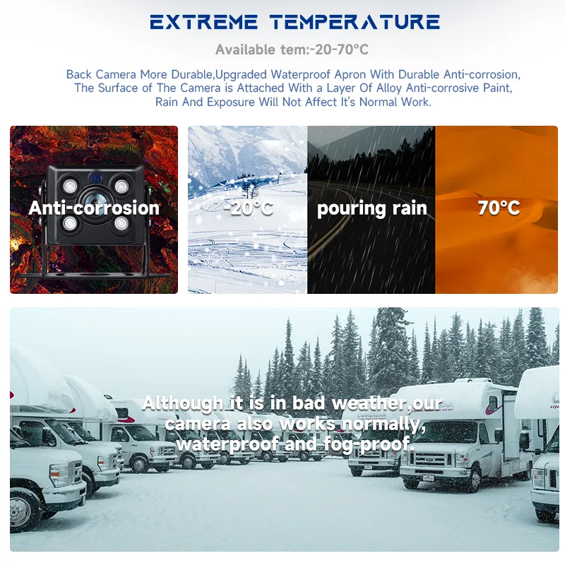Extreme Temperature
Available Tem: -20-70°C Extreme Temperature
Available Tem: -20-70°C