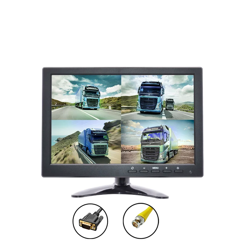 10.1-inch HD Quad-View Monitor Buses Reversing Image Display Screen
