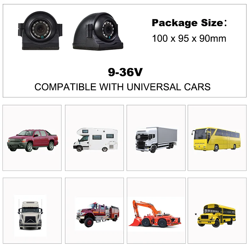 1080P IR Night Vision Rearview Camera Universal Backup Camera