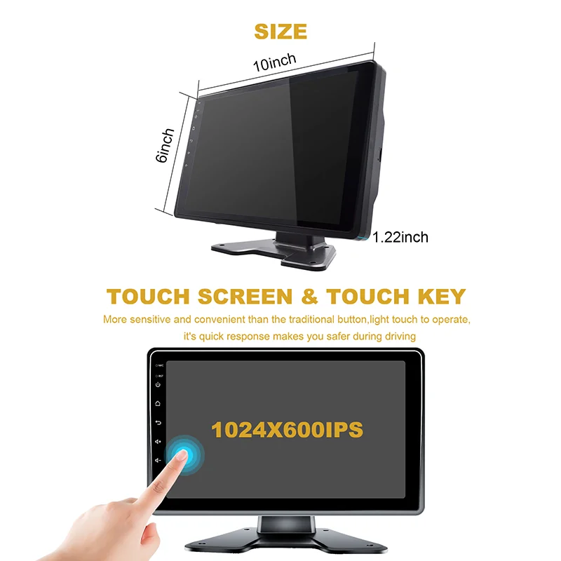 10.1" 4 CH 1080P Backup Camera System for Truck/RV/Semi Trailer/Van/Cars