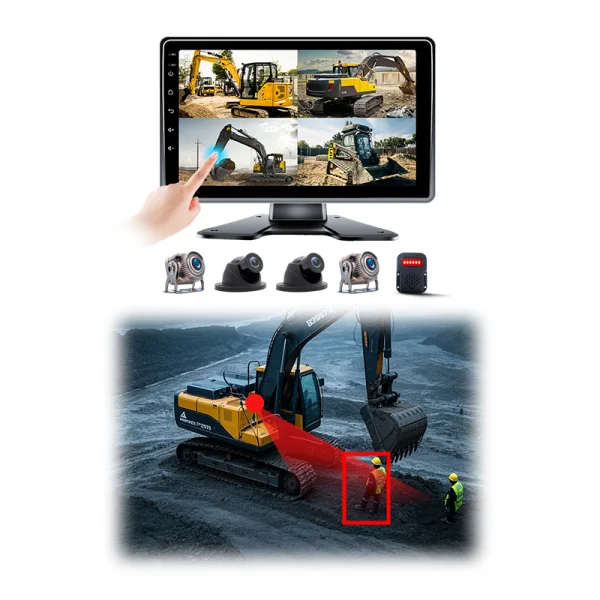 10.1" 4 CH 1080P Backup Camera System for Truck/RV/Semi Trailer/Van/Cars