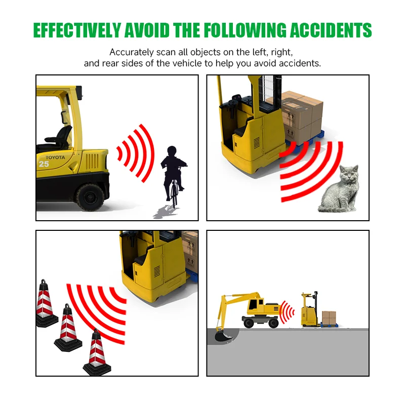 77GHz millimeter-wave radar & LED Warning Light for Forklift