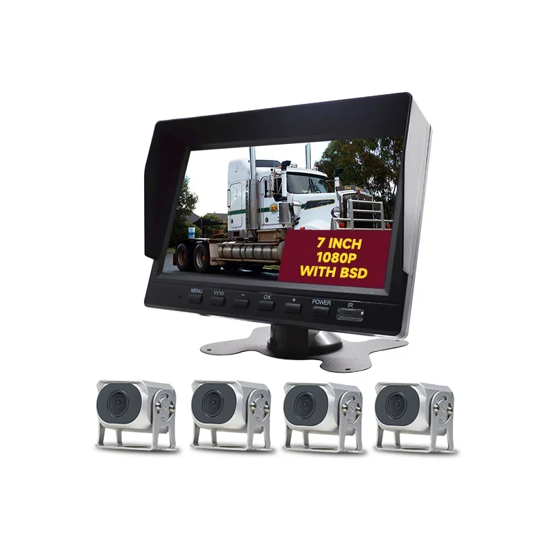 Truck Backup Camera System with 7 Inch Monitor for RV Truck Bus Trailer
