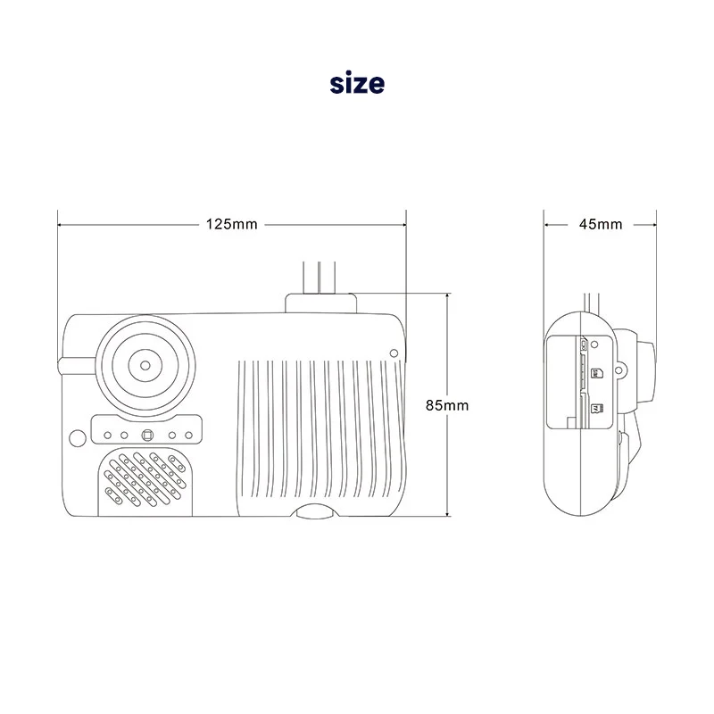 Dash Cam with Driver Fatigue Detection Dual Lens Commercial Vehicle Safety Kit