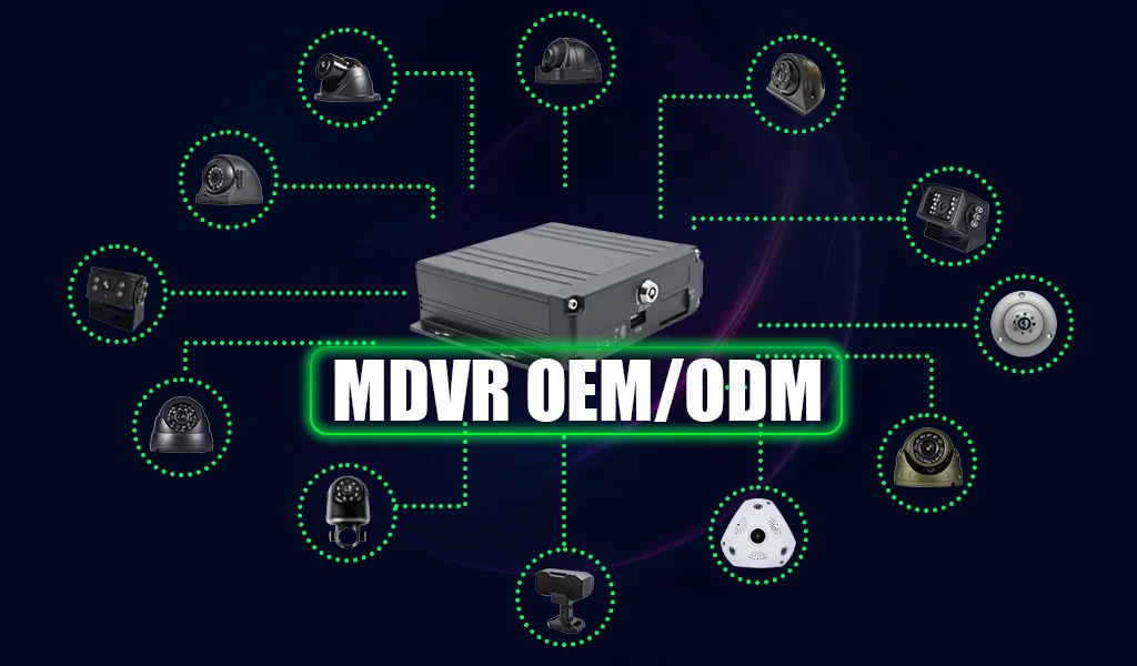 7 inch 1080P DVR Driving Monitoring System For Fleet Management