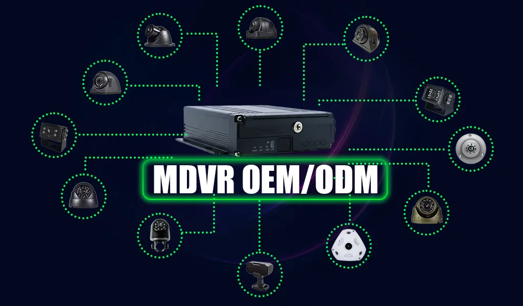 Vehicle Mobile DVR APP Remote Control 4 Channel Truck Bus Vehicle