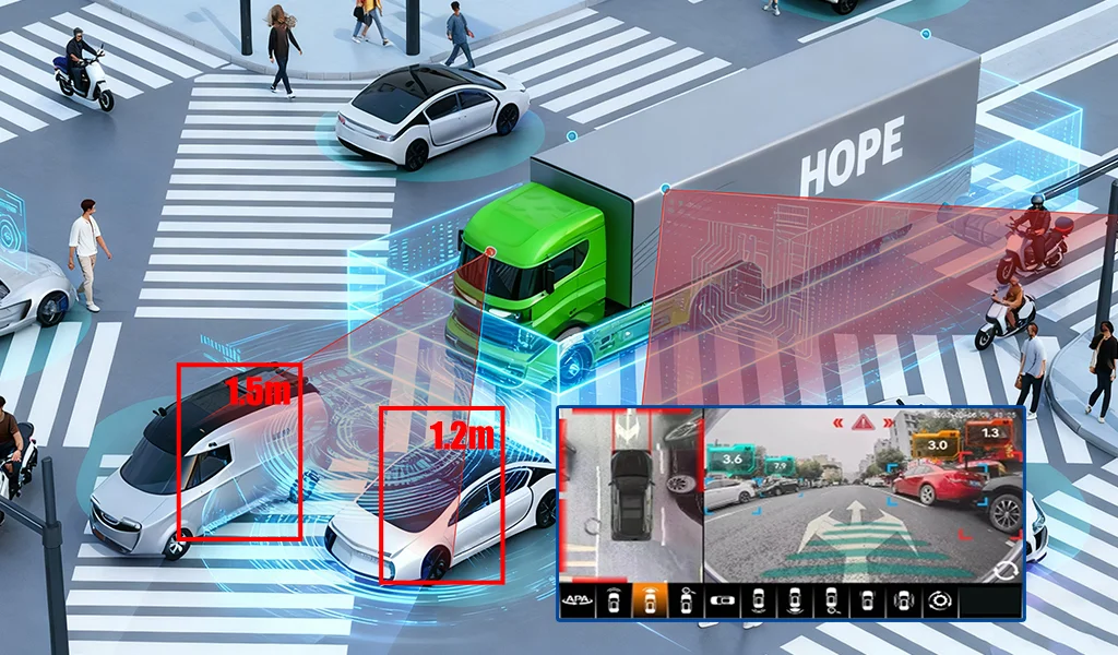Built-in AI algorithm,integrating BSD full area detection Built-in AI algorithm,integrating BSD full area detection