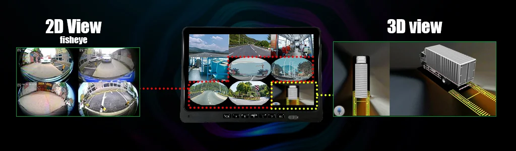 10.1" 8CH 4G Driving Recorder System for Trailer Truck Bus Van